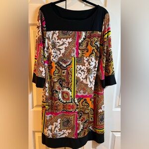 Emma & Michele Multicolor Paisley Midi Dress